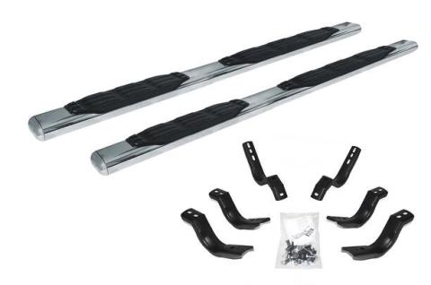 5 Inch 1000 Series Side Steps with Mounting Brackets Kit Polished Stainless Steel 2002-2008 Dodge Ram 1500/2500/3500 Go Rhino
