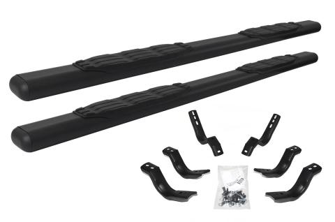 5 Inch 1000 Series Side Steps with Mounting Brackets Kit Textured Black 2005-2023 Toyota Tacoma Go Rhino