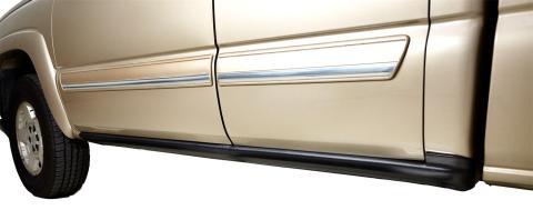 Black Trail Armor Rocker Panel And Sill Plate Covers For 07-13 Silverado/Sierra 1500 07-14 Silverado/Sierra Hd Crew Cab, Pair Bushwacker