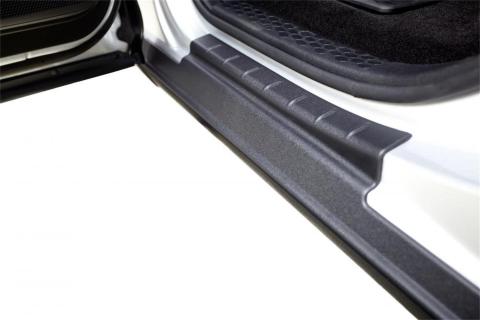 Black Trail Armor Rocker Panel And Sill Plate Covers For 14-18 Silverado/Sierra 1500 (Incl 19 Ld/Ltd) 15-19 Silverado/Sierra Hd Extended Cab, Pair Bushwacker