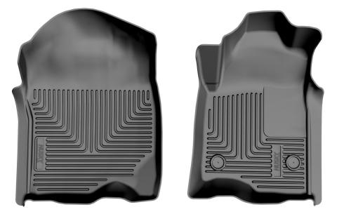 Weatherbeater Front Floor Liners For 2019-2025 Silverado/Sierra 1500/2500 HD/3500 HD Husky Liners