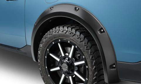 Black Pocket/Rivet Style Smooth Finish Rear Fender Flares For 2022-2026 Ford Maverick Bushwacker