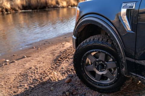 OE Style Fender Flares Black Smooth Finish 4-Piece Set For 2021-2026 F-150 Husky Liners