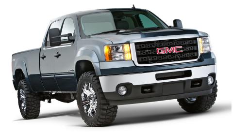 Extend-A-Fender 4 PC Fender Flare Set For 2007-2014 Sierra 1500/2500 HD Husky Liners