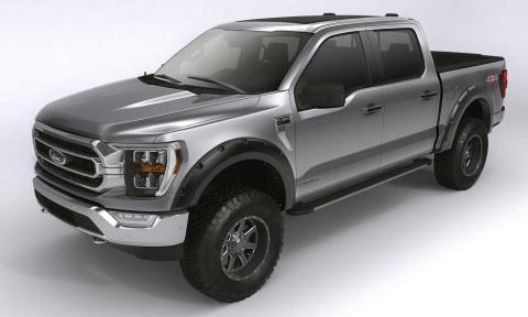 Black Forge Pocket/Rivet Textured Finish 4-Pc Fender Flare Set For 18-20 Ford F150 Bushwacker