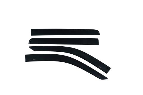Low Profile Ventvisor Deflector Matte Black In-Channel Mount 4 Piece For 2009-2024 Ram 1500, 1500 Classic Husky Liners