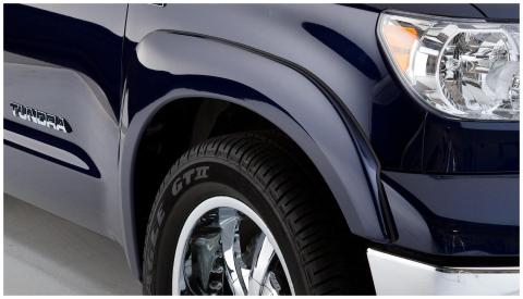 Black OE Style Smooth Finish Front Fender Flares For 2007-2013 Toyota Tundra Bushwacker