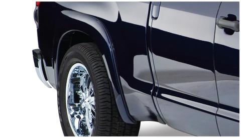 Black OE Style Smooth Finish Rear Fender Flares For 2007-2013 Toyota Tundra Bushwacker