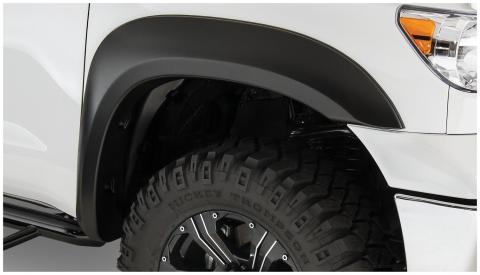 Black Extendafender Style Smooth Finish Front Fender Flares For 2007-2013 Toyota Tundra Bushwacker