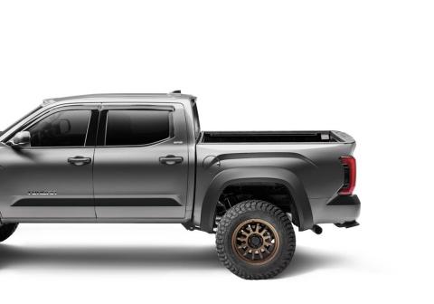 Black Extendafender Style Smooth Finish Rear Fender Flares For 22-26 Toyota Tundra Bushwacker