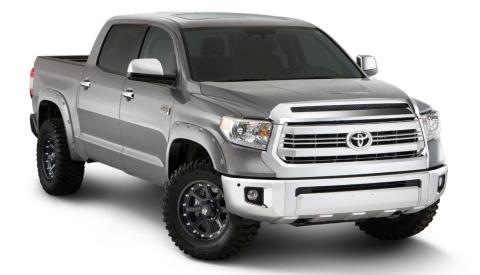 Pocket/Rivet Style Color Matched Silver Sky Metallic 4-Piece Fender Flare Set For 2017-2021 Toyota Tundra, Must Remove Mudflaps Bushwacker