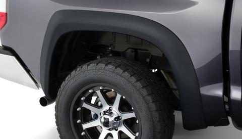 Black Extendafender Style Smooth Finish Rear Fender Flares For 1989-1995 Toyota Pickup Bushwacker