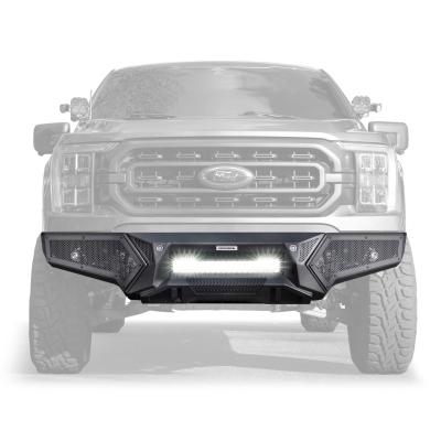 Element Front Bumper with Power Actuated Hide Away Light Bar Mount Textured Black 2021-2023 Ford F-150 Go Rhino