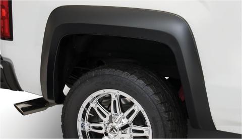 Black Extendafender Fender Flares Smooth Finish 2-Piece Rear For 2019-2026 GMC Sierra 1500 Bushwacker