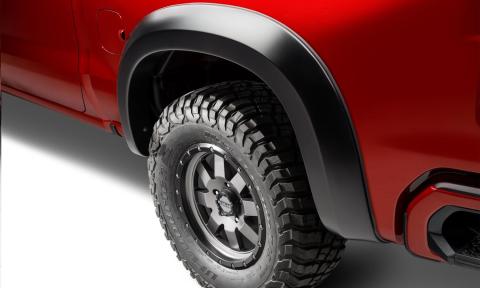 Black Extendafender Fender Flares Smooth Finish 2-Piece Rear For 19-26 Chevrolet Silverado 1500 2022 Chevrolet Silverado 1500 Ltd Bushwacker