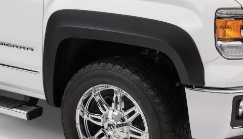 Black Extendafender Fender Flares Smooth Finish 2-Piece Front For 19-26 GMC Sierra 1500 Bushwacker