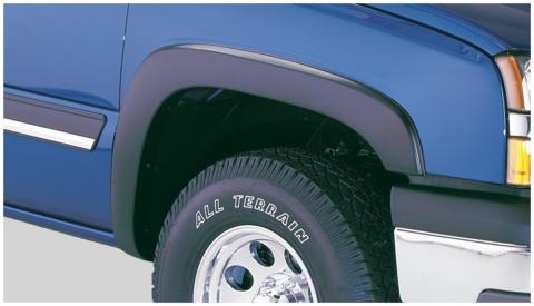 Black OE Style Smooth Finish 4-Piece Fender Flare Set For 1999-2007 Chevrolet Silverado/GMC Sierra (Check Application Guide) Bushwacker