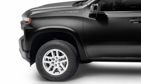 Oe Style Color Matched Black 4-Piece Fender Flare Set For 19-21 Chevrolet Silverado 1500, 2022 Chevrolet Silverado 1500 Ltd Bushwacker