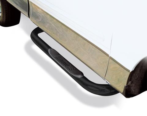 4000 Series SideSteps With Mounting Bracket Kit Powder Coat Black 2009-2010 Dodge Ram 1500/2500/3500 Go Rhino