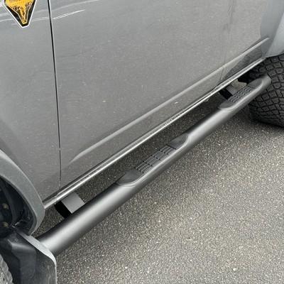 4000 Series Side Steps W/ Mounting Bracket Kit Textured Black 2021-2025 Ford Bronco Go Rhino