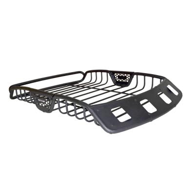 SR40 Tubular Steel Roof Rack With 4x Light Mount Openings 60 Inch Long Textured Black Go Rhino