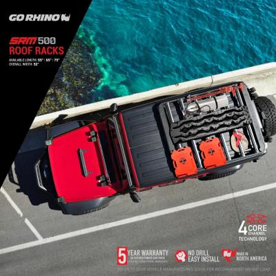 SRM500 75 Inch Flat Platform Roof Rack Textured Black Go Rhino