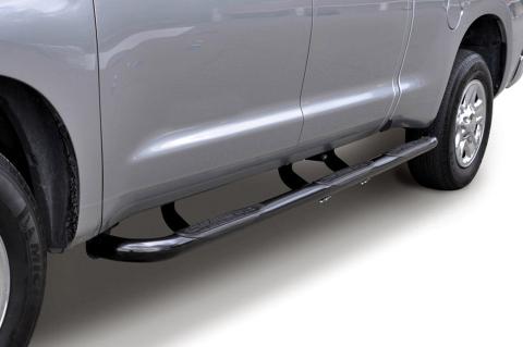 6000 Side Steps With Mounting Bracket Kit 1 Piece Wheel to Wheel Black Powdercoat 2009-2014 Ford F-150 Go Rhino