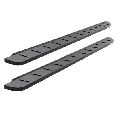 RB10 Running Boards With Mounting Brackets & 2 Pairs of Drop Steps Kit Textured Black 2015-2026 Ford F-150/ F-250/F-350 Extended Cab Go Rhino