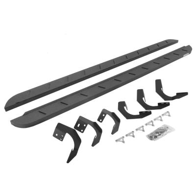 RB10 Slim Line Running Boards With Mounting Brackets Protective Bedliner Coating 2019-2026 Ram 1500 Extended Cab Go Rhino