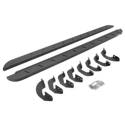 RB10 Slim Line Running Boards With Mounting Brackets Protective Bedliner Coating 2007-2021 Toyota Tundra Extended Cab Go Rhino