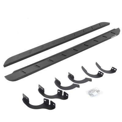 RB10 Slim Line Running Boards With Mounting Brackets Curved Textured Black 2014-2024 Toyota 4Runner Go Rhino