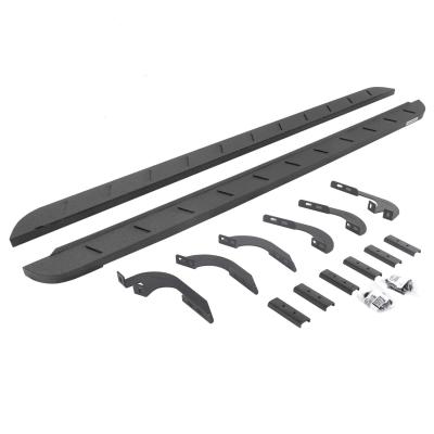RB10 Slim Line Running Boards With Mounting Brackets Protective Bedliner Coating 2005-2023 Toyota Tacoma Go Rhino