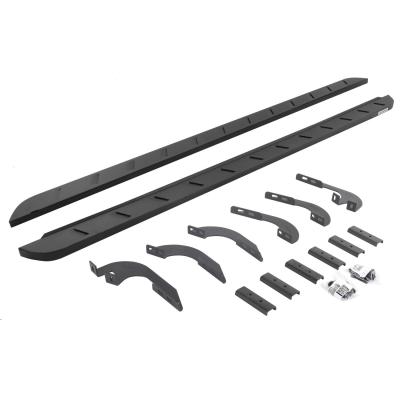 RB10SlimLine Running Boards W/Mounting Brackets Kit Texured Black For 2024-2026 Lexus GX550 2024-2026 Toyota Land Cruiser Go Rhino