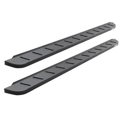 RB10 Running Boards With Mounting Brackets & 1 Pair of Drop Steps Kit Textured Black For 2018-2025 Jeep Wrangler JL Go Rhino
