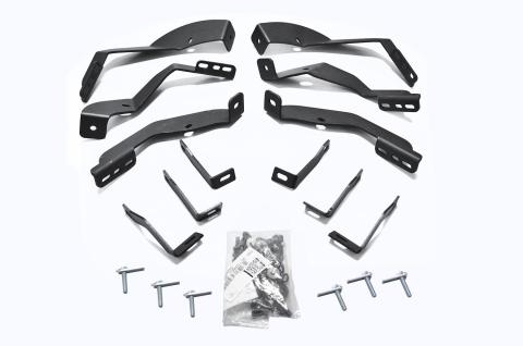 OE Xtreme Side Steps Mounting Brackets Only Textured Black 2015-2018 Silverado/Sierra 2500 HD/3500 HD Go Rhino