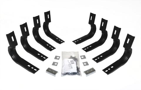 OE Xtreme Side Steps Mounting Brackets Only Textured Black 2007-2018 Silverado/Sierra 1500/2500 HD Go Rhino