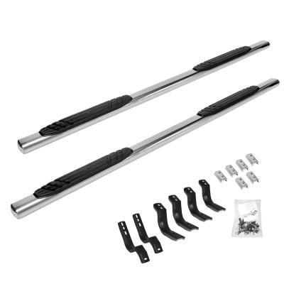 4 Inch OE Xtreme SideSteps With Mounting Bracket Kit Polished Stainless Steel 2017-2026 Ford F-250/F-350 Go Rhino