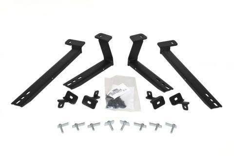OE Xtreme Side Steps Mounting Brackets Only Textured Black 2011-2013 Kia Sportage Go Rhino