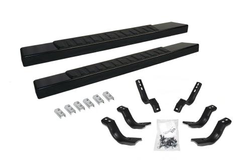 6 Inch OE Xtreme II SideSteps With Mounting Bracket Kit Textured Black 2017-2026 Ford F-150 Go Rhino
