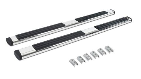 6 Inch OE Xtreme SideSteps With Mounting Bracket Kit Polished Stainless Steel 2007-2018 Silverado/Sierra 1500/2500 HD Go Rhino