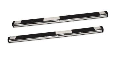 6 Inch OE Xtreme Composite SideSteps Kit 80 Inch Long Chrome + Brackets Chrome 2007-2021 Toyota Tundra Go Rhino