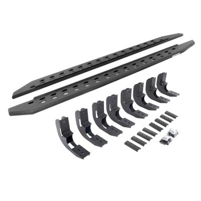 RB20 Slim Line Running Boards With Mounting Brackets Protective Bedliner Coating 2019-2026 Silverado/Sierra 1500/2500 HD Go Rhino
