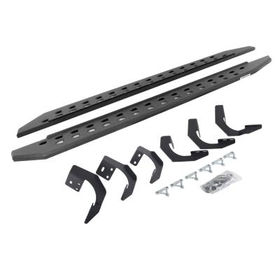 RB20 Slim Line Running Boards With Mounting Brackets Protective Bedliner Coating 2019-2026 Ram 1500 Go Rhino