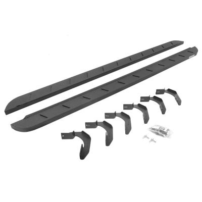 RB10 Slim Line Running Boards W/Brackets Bedliner Coating 2005-2026 Nissan Frontier Go Rhino
