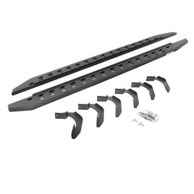 RB20 Slim Line Running Boards With Mounting Brackets Protective Bedliner Coating 2005-2026 Nissan Frontier Go Rhino
