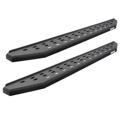 RB20 Running Boards With Mounting Brackets & 2 Pairs of Drop Steps Kit Protective Bedliner Coating 2007-2021 Toyota Tundra Go Rhino