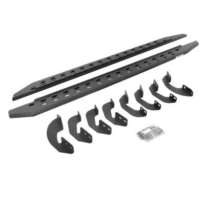 RB20 Slim Line Running Boards With Mounting Brackets Protective Bedliner Coating 2007-2021 Toyota Tundra Go Rhino