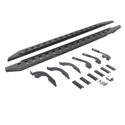 RB20 Slim Line Running Boards With Mounting Brackets Protective Bedliner Coating 2005-2023 Toyota Tacoma Go Rhino