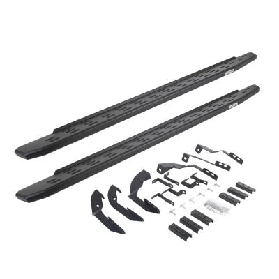RB30 Running Boards with Mounting Bracket Kit Textured Black 2015-2018 Silverado/Sierra 2500 HD/3500 HD Go Rhino