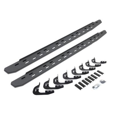RB30 Slim Line Running Boards with Mounting Bracket Kit Protective Bedliner Coating 2014-2018 Silverado 1500 2015-2018 Silverado/Sierra 2500 HD/3500 HD Go Rhino
